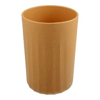 Unique Bargains Bathroom Tumbler with Smooth Lines Wheat Straw Cup for Bathroom for Toothpaste 4.09''x2.80'' 1Pc