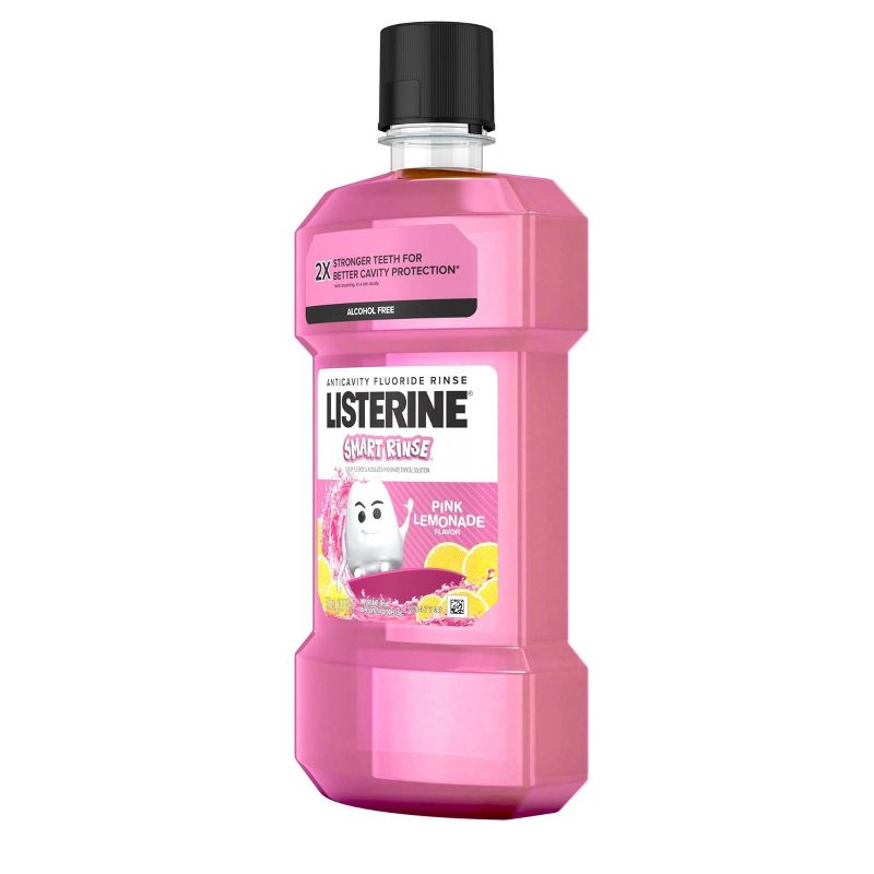 Listerine Smart Rinse Kids Fluoride Mouthwash Pink Lemonade - 500ml, 5 of 8