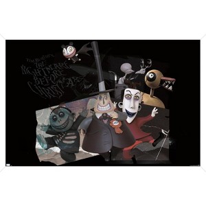 Trends International Disney Tim Burton's The Nightmare Before Christmas - Distorted Group Framed Wall Poster Prints - 1 of 4