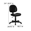 Emma and Oliver Mid-Back Black LeatherSoft Ergonomic Task Office Chair - Back Depth Adjustment - 4 of 4