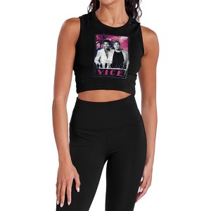 Women's Miami Vicegotchya Sleeveless Crop Top Tank - 1 of 4