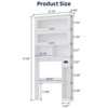 Over The Toilet Storage Cabinet with Transparent Door, Multi Layer Shelves & Toilet Rack - 2 of 4