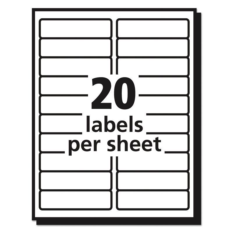 Avery Clear Easy Peel Address Labels Laser 1 x 4 1000/Box 5661, 5 of 9