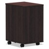 Alera Alera Valencia Series Mobile Pedestal, Left or Right, 2 Legal/Letter-Size File Drawers, Mahogany, 15.38" x 20" x 26.63" - 4 of 4