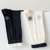 Anna-Kaci Women's 3-Pack Sheer Floral Embroidered Socks with Contrast Ruffle Cuff and Delicate Flower Accents - 2 of 4