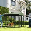 PawHut Outdoor Dog Kennel with Rotating Bowl Holders, Dog Playpen Fence with Waterproof Cover, 8' x 4' x 6', Green - 2 of 4