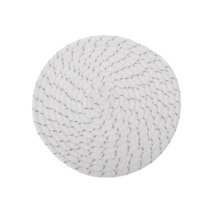 Unique Bargains Trivet Round Rope Woven Mat Cotton Non-woven Fabric 8.66"x8.66"x0.31" - 1 of 3