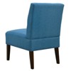 SEVOBAL Accent Chairs Modern Armless Lounge Chair with Tufted Fabric Upholstery and Solid Wood Legs, Blue, 21"*29.13"*34.25" - 3 of 4
