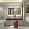 Apmir Super Bright 192 LEDs/m Back LED Lighted Anti-Fog Tempered Glass Bathroom/Vanity Mirror with ETL & 3-Year Warranty - 2 of 4