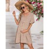 Women's Maternity Casual Dress  Flowy Floral Print, Ruffle leeves - 3 of 4