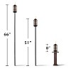TIKI 64.25" Lantern Metal Outdoor Torch Black - 3 of 4