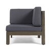 NicBex 3-Piece Sectional Outdoor Couch, Modular Outdoor Patio Sofa Set, Acacia Wood Outdoor Sofa for Small Spaces - 3 of 4