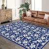 Washable Boho Floral Runner, Non-Slip, Low Pile, Soft Throw Rug for Entryway, Kitchen, Front Door, Kids Room, Indoor Mat. - 2 of 4