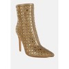 Frostin Pointed Toe Rhinestones Stiletto Boots - 3 of 4