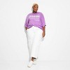 Women's Thank Black Women Oversized Short Sleeve Graphic T-Shirt - Purple - 3 of 3