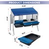 Chicken Nesting Boxes, 4 Compartment Metal Roll Away Nest Box for Chicken and Poultry to Collect Eggs, Chicken Laying Box for Chicken Coop - 2 of 4