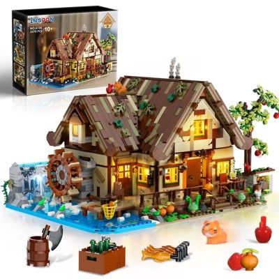 Insoon 2570-Piece Forest Wood Cabin Building Block Set for Adults and Kids 10+