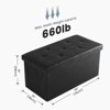 MAYEERTY 43in Foldable Storage Ottoman Bench Synthetic Leather Thick Foam Padded for Entryway Living Room - 3 of 4
