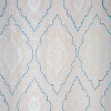 Kate Aurora Blue, White & Frosted Clear Moroccan Medallion Peva Vinyl Eco Friendly Shower Curtain - Standard Size - 3 of 4