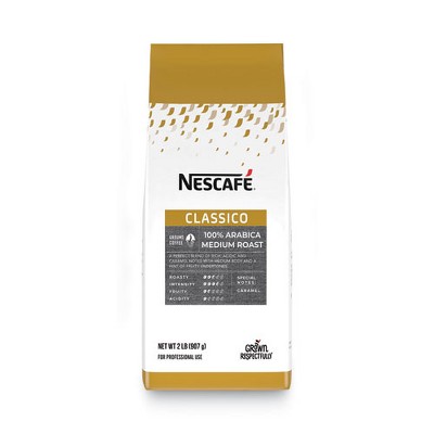 Nescafé Classico 100% Arabica Roast Ground Coffee, Medium Blend, 2 lb Bag, 6/Carton