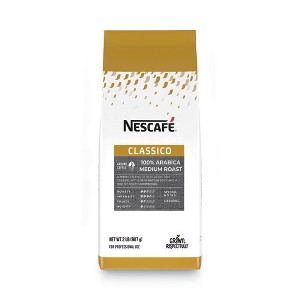 Nescafé Classico 100% Arabica Roast Ground Coffee, Medium Blend, 2 lb Bag, 6/Carton - 1 of 4