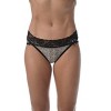 Just Intimates Ultra Soft Bikini Panties w/ Lace Trim Underwear (Pack of 4) - 2 of 4