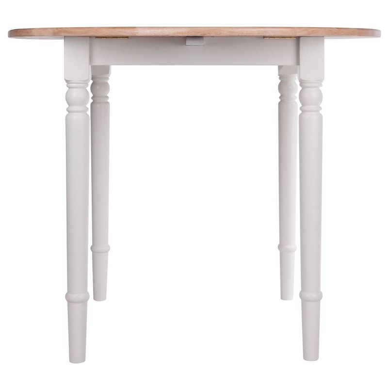 Sorella Round Drop Leaf Dining Table Natural/White - Winsome, 6 of 11