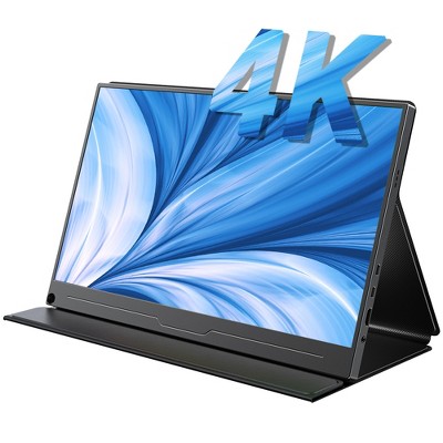 UPERFECT 15.6" 4K UHD Portable Monitor, IPS Display with 100% sRGB, USB-C & HDMI, Ultra-HD Screen for Creative Work, Streaming & More