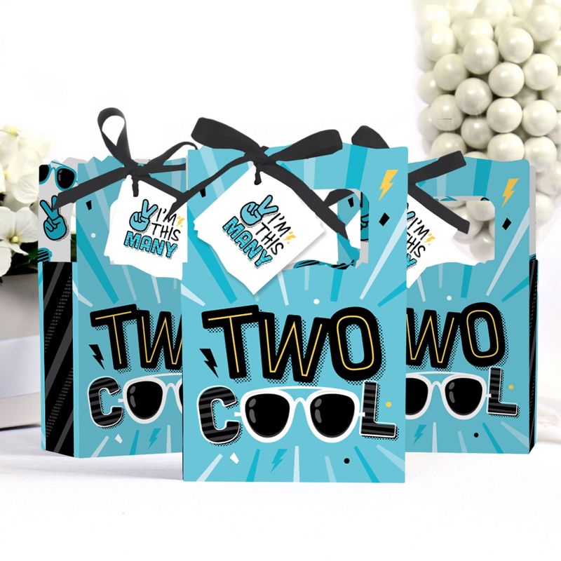 Big Dot of Happiness Two Cool - Boy - Blue 2nd Birthday Party Favor Boxes - Set of 12, 3 of 7