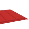 vidaXL Patio Sun Lounger with Cushion Solid Acacia Wood - Red - 4 of 4