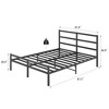 KTMBDW Metal Bed Frame with Headboard and Under Bed Storage Space, Heavy Duty Sturdy Mattress Foundation, No Box Spring Needed, Black - 4 of 4