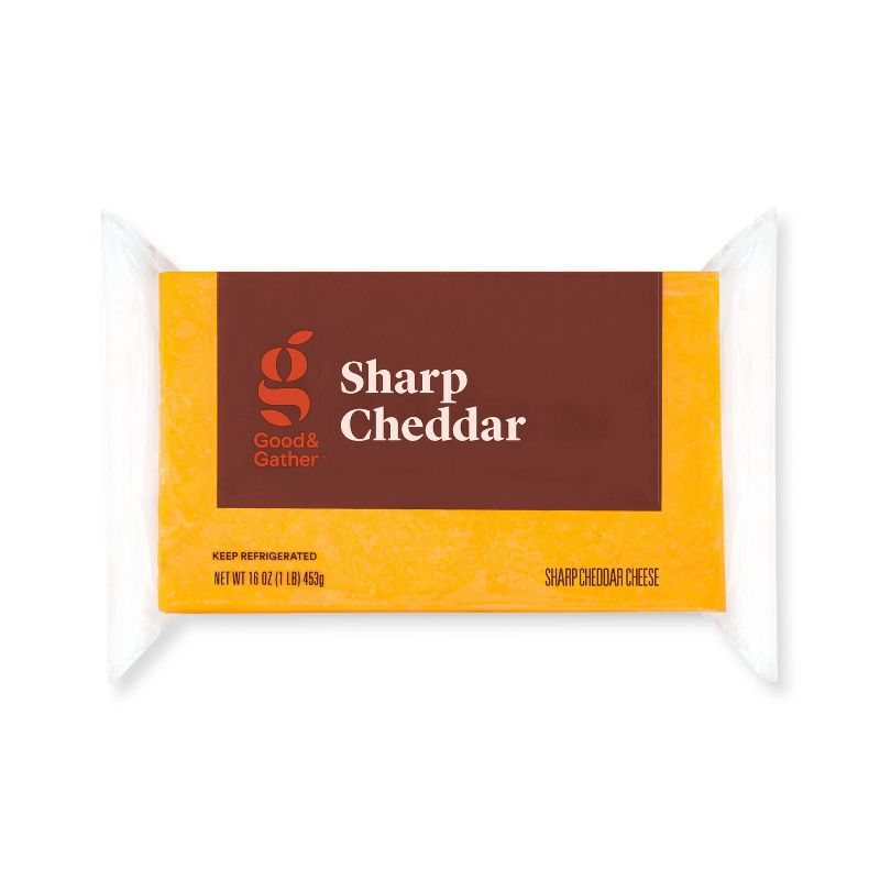 Sharp Cheddar Cheese - 16oz - Good & Gather&#8482;, 1 of 5