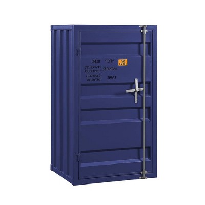 Blue Metal Industrial Cargo Chest with Single Door