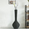 Uniquewise Tall Floor Vase, Modern Charcoal Grey Extra Large Floor Vase, 38-inch Trumpet Style Bamboo Rope Vase, Decorative Lightweight Vase - 3 of 4