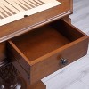 LOVSON Bishop II Cherry Finish Reversible Chess Checker Game Table w/Game Tray (Chess Fingures Not Included) - 4 of 4