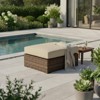 Covers&All Bellanova 38 in L Coffee Table Ottoman, Aspen Wicker w / Sunbrella - 3 of 4