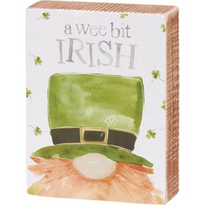 Primitives by Kathy A Wee Bit Irish Block Home Décor Sign - 1 of 4