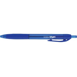 School Smart Retractable Hybrid Gel and Ink Pens, Blue, Pack of 12 - 1 of 4