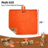 Tirrinia Waterproof Outdoor Blanket with Fleece Lining, Windproof Triple Layers Warm Comfy Foldable for Camping Stadium, 51''X 59'' & 59''X 80'' - 3 of 4