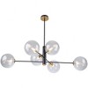Artcraft Lighting Aurelia 6 - Light Chandelier in  Matte Black/Brass - 3 of 4