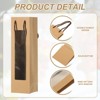 Unique Bargains Thick Kraft Paper Wine Gift Bags 13.7" x 3.7" x 3.5" 6 Pcs - 3 of 4
