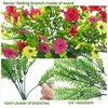24 PCS Artificial Eucalyptus Violet Flowers with 6 PCS Fern Leaves,Real Touch Fake Flowers,UV Resistant Silk Flowers for Garden, Wedding, Home Decor - 4 of 4