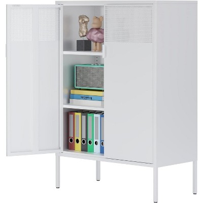HDZNVF Steel Lockers Office Cabinets, Adjustable Laminates, Lockers White