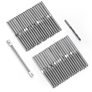 Yescom Stainless Steel Left Right Handed Thread Swage Lag Screws Cable Railing 40 Pack - 1 of 4