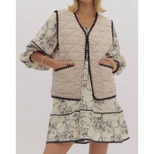 Women's Stitch By Stitch Quilted Vest - entro - 1 of 4