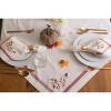 Design Imports Natural Embroidered Fall Leaves Bordered Napkin Set/6 - 4 of 4