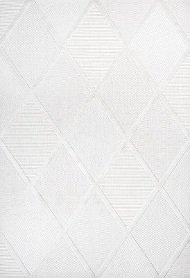 Ivory Trellis 5x8 Synthetic Indoor/Outdoor Area Rug