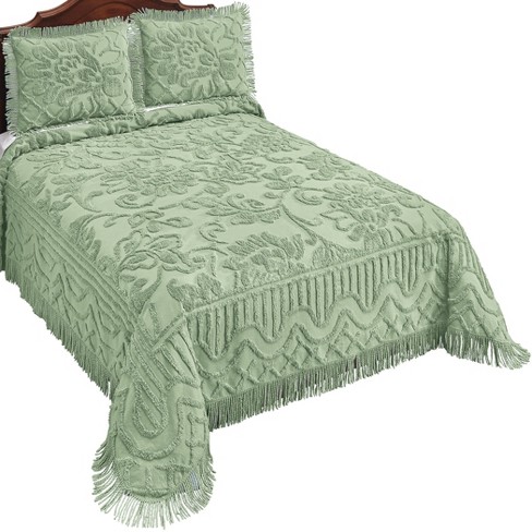 Collections Etc Vintage-style Melanie Cotton Chenille Bedspread Queen ...