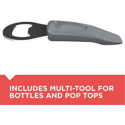 Black Extra-Tall Plastic Electric Can Opener with Multi-Tool