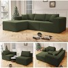 SYFERLORY 108" Cloud Sectional Couch with L-Shape Chaise,4 Seat Modern Modular Sofa with Deep Seat, No Assembly Required (Green) - 4 of 4